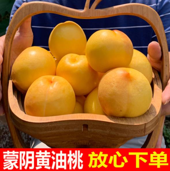 蒙阴黄金油桃现摘黄心黄肉桃子新鲜水果5斤装当季甜黄桃包邮